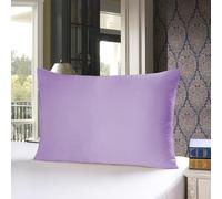 townssilk Taie d'oreiller en Soie, 100% Soie de mûrier Naturelle 19 Momme, Deux Faces en Soie, certifiée Oeko-Tex, Douce pour la Peau et Les Cheveux, 1 unité,50x90cm,Glycine