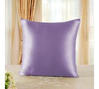 townssilk Taie d'oreiller en Soie, 100% Soie de mûrier Naturelle 19 Momme, Deux Faces en Soie, certifiée Oeko-Tex, Douce pour la Peau et Les Cheveux, 1 unité,50x50cm,Glycine