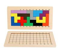 TOWO Casse-tête Pentomino en Bois - 12 Blocs Montessori Tangram Éducatif IQ Jeu de Logique pour Enfants et Adultes