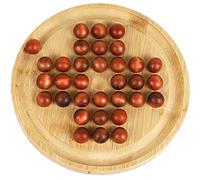 TOWO Solitaire en Bois, Puzzle de Billes Plateau Rond 22,5 cm