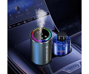 Towonshy Diffuseur Voiture avec 50ml Parfum Sent Bon Diffuseur Électrique, On/Off Automatique, Capteur Musical, Atomiseur Ultrasonique, 3 Modes, Rechargeable, Arômes Durée 5 Mois BJ-579 (Brise De Mer)
