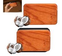 Towonshy Lot de 2 Désodorisants Voiture Compatible avec Drift - Diffuseur de Parfum pour Pare-soleil, Bois Naturel avec Clip, Parfum Coco, Parfum d’Ambiance Longue Durée, pour Auto/SUV/Camion