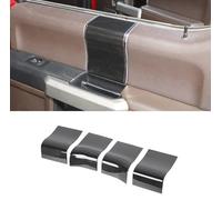 Toworldit ABS grain de bois noir autocollant décoratif pour intérieur compatible avec Ford F150 2015-2020 (4 pièces/lot de 4 couvercles de poignée de porte)