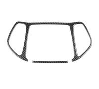 Toworldit Autocollant décoratif en fibre de carbone souple pour console centrale de tableau de bord compatible avec Jeep Compass 2017-2021 (2 pièces/lot de garnitures de panneau de navigation -B)