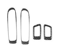 Toworldit Autocollant décoratif en fibre de carbone souple pour console centrale de tableau de bord compatible avec Jeep Compass 2017-2021 (4 pièces)