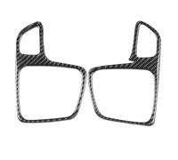 Toworldit Autocollant décoratif en fibre de carbone souple pour console centrale de tableau de bord compatible avec Jeep Compass 2017-2021 (2 autocollants de garniture d'aération L/R)