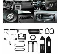Toworldit Lot de 21 pièces en fibre de carbone souple pour intérieur de voiture Compatible avec Ford Mustang 2009-2013