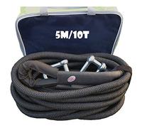 TOWROPE PLUS Heavy Duty Ceinture de remorquage 4x4, Sangle de remorquage 5m / 10t, Corde de remorquage de Voitures, for la Voiture/SUV/véhicule/Yacht agricole, avec 2 Crochets de sécurité