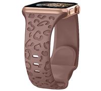Towsnails Compatible avec les bracelets de montre Apple Watch Series 38 mm,40 mm,41 mm,bracelet de rechange en silicone souple imprimé panthère pour iWatch Series 8 7 6 5 4 3 2 1 SE-Violet fumé