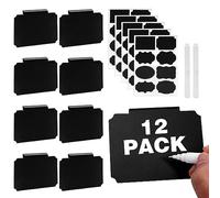 Towviy 19PCS Porte-étiquettes, Étiquette pour Panier Porte Étiquettes de Prix, Porte Étiquette à Clipser (12 Clip, 2 Stylo Tableau Blanc, 5 Feuilles Etiquettes Autocollantes)