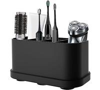 Towviy Support Brosse a Dent Electrique 5 Compartiments, Porte Brosse à Dents Panier Rangement Brosse à Dents Electrique avec Base à Ventouses Organiseur de Salle de Bain (18x8,3x9,4cm)