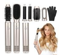 Towwoo Brosse Soufflante 6 en 1, Brosse à Air Chaud 1200 W, Air Styler avec 6 Accessoires pour Sécher, Lisser, Coiffer, Volume, Bigoudi, Peigne à Lisser, Fer à Friser pour Tous Types de Cheveux