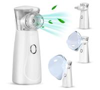 Towwoo Inhalateur Nébuliseur Portable, Inhalateurs Rechargeables avec Embout Buccal et 2 Masques, Aérosol Silencieux pour Enfants et Adultes, Machine Aérosol pour la Maison et les Voyages