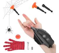 Towwoo - Lanceur de toile Spider, gant lanceur Spider Cosplay 3m, gant de lanceur pour poignet, ensemble de jouet électrique à bobinage automatique de câble (mise à niveau)