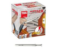 Tox 017102271 Cheville à Frapper Attack 8 x 120 mm, 50 pièces Gris