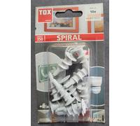 Tox 10x Tampons Plaques de Plâtres Spirale 32mm, Vis Forage Glasfaser-Verstärkt,