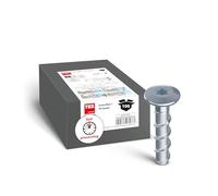 TOX Ancre à vis Sumo Max 1 FK Speed 6x28 mm, vis à béton en acier galvanisé avec tête plate et faible profondeur de perçage, montage rapide, homologuée pour la construction, 100 pièces, 041101631