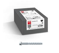 TOX Ancre à visser Sumo Max 1 KB 10x140 mm, tête hexagonale, acier galvanisé, pour différentes profondeurs de montage, homologué par les autorités de construction 25 pièces, 041101351