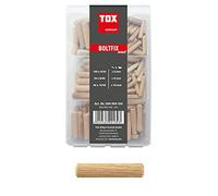 TOX Assortiment de chevilles en bois TOX Boltfix wood 100x 6x30 mm, 50x 8x40 mm, 40x 10x40 mm, chevilles cannelées en hêtre massif, 190 pcs, 094900100