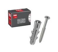 TOX Cheville Barracuda 5/25 + S, cheville+vis pierre/béton, maintien élevé, fixation sûre, montage facile, 25 pcs/boîte, réf. 01319170