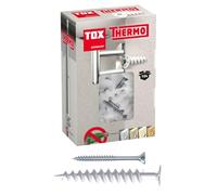 TOX Cheville pour matériau isolant Thermo 50 mm avec vis, sans préperçage, pour EPS 20, XPS 20, PUR, panneaux fibres bois, 10 tampons+vis, carton, 072101221