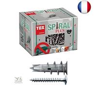 TOX cheville pour plaques de plâtre + vis, Spiral Plus 37-2 S, 50 pièces, 0