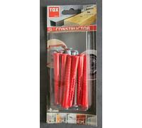 TOX Cheville Universelle Constructor 8x80mm + Vis, Rouge, 6Pcs., 022702301