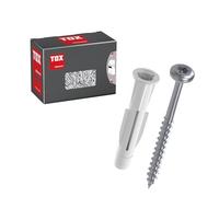 TOX Cheville universelle TRIKA 8/51 + S, cheville+vis tête cylindrique, montage facile, anti-rotation, capuchon protecteur, 20 pcs/boîte, réf. 01119185