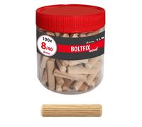 Tox - Chevilles En Bois Boltfix Wood 8x40 Mm, Chevilles Cannelées En Hêtre Massif, 100 Pcs, 015200141