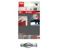 TOX Chevilles métalliques pour cavités Acrobat - M5 x 65 mm - Chevilles pour faibles profondeurs de cavité - 4 chevilles - 035701081