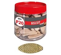 TOX Chevilles plates Biscuit Wood taille P20 en bois de hêtre pour des fixations solides. fixations d'éléments de construction en bois, disponible en 3 tailles, 015260281"