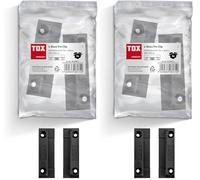TOX Clips de fixation L-BOXX Fix Clip pour L-BOXX Mini et Micro, fixation sûre de la boîte de tri à l'établi, au mur et autres, en plastique noir, 2 pièces dans un sachet, 09790011 (Lot de 2)