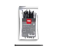 TOX Collier de serrage Clip, noir, résistant aux UV, utilisation universelle à l'intérieur et à l'extérieur, pour une fixation sûre dans la maison, taille 2,5 x 140 mm, 100 pièces, 099600021