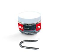 TOX Fence Wirestraps, crampons en acier pour fixation de fil, en forme de U, galvanisé à chaud, 3,1 x 31 mm, 1 boîte, 400 g (110 pcs.), 063260103