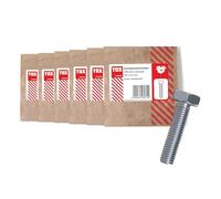 TOX Hexagonal Screw Set (60 Pieces), Galvanised DIN 933, Screws with Full Thread and Low Head Height - M5x20, M5x25, M5x30, M6x20, M6x25, M6x30 - in Environmentally Friendly Paper Packaging, 09990915