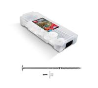 TOX L-BOXX Micro Camping Set de vis pour tente 8x220 mm (10 pcs.) + rondelles et 1x embout TX40, vis longues pour une fixation particulièrement solide des tentes, L-BOXX, 21 pcs., 094901514