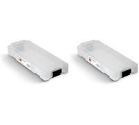 TOX L-BOXX Micro, empilable et encliquetable avec le système L-BOXX, divisible en jusqu'à 8 compartiments, rangement clair pour chevilles et vis, transparent, 1 pièce, 094900805 (Lot de 2)