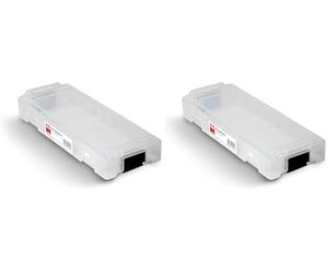 TOX L-BOXX Micro, empilable et encliquetable avec le système L-BOXX, divisible en jusqu'à 8 compartiments, rangement clair pour chevilles et vis, transparent, 1 pièce, 094900805 (Lot de 2)