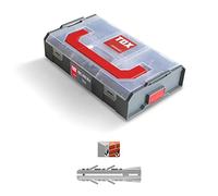 TOX L-Boxx Mini Béton, 296 pièces, adaptable individuellement, empilable, avec chevilles à expansion Barracuda de différentes tailles pour fixations dans béton & brique pleine, 094900401