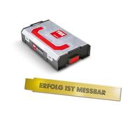 TOX L-BOXX Mini M6 Jeu de vis à tête hexagonale DIN 933 (230 pièces) + mètre pliant 2 m jaune avec impression, vis à métaux M6 en 6 tailles, 094909166