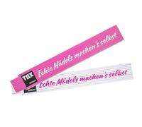 TOX Règle pliante 2 mètres, rose/blanc, avec inscription « Echte Mädels Machen´s Selber », règle pliante pour Real Power Women, 1 pièce, 09969002