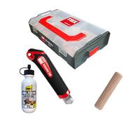 TOX Set L-BOXX Mini Wood + cutter, chevilles 6/30, 8/40, 10/40, colle bois, forets et butée de profondeur, boîte rangement compacte pour menuiserie, montage meubles et atelier, 094909177