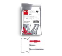 TOX Support pour multiprises Bracket, adaptable de manière flexible, pour plus de place et d'ordre, fixation sûre dans presque tous les matériaux de construction, en sachet refermable, 4x, 01060102