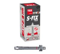 TOX Chevilles d'ancrage S-Fix Plus - M12 x 220/128+143 mm - Homologué pour la construction - 20 chevilles galvanisées pour charges lourdes - 04210140