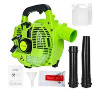 toxaaiwr Souffleur à feuilles portatif à 2 temps, souffleur de feuilles alimenté au gaz 26 cc, souffleur de feuilles à gaz, balayeuse à gaz pour l'entretien de la pelouse, soufflage de neige et