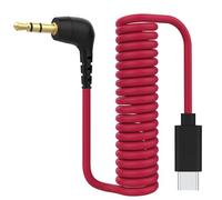 Toxaoii Câble adaptateur de microphone USB de type C vers TRS de 3,5 mm compatible avec Rode Wireless GO 2 / ME/Pro, Hollyland Lark M1 / M2 / MAX / 150 / M1 / MAX Duo Câble audio spiralé DAC pour