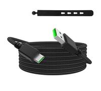 Toxaoii Câble de charge USB C pour clavier Razer BlackWidow V4 X, V4 Pro, V4 Mini, V3, V3 TKL, Huntsman V3 Pro TKL, Deathstalker V2 Pro, Ducky One 2 SF, Wolverine V2 Chroma Controller 1,5 m