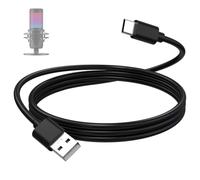 Toxaoii Câble de données et de charge USB-C vers USB-A compatible avec HyperX QuadCast 2 / QuadCast S/SoloCast/Elgato Wave 3 / TONOR TC30 Câble de rechange pour microphone 1,5 m