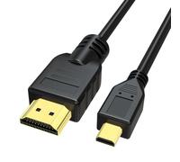 Toxaoii Câble micro HDMI vers HDMI compatible avec GoPro Hero 7 6 5 4, Raspberry Pi 4, Sony A6000 A6300, NikonB500, Yoga (1 m)