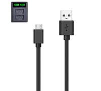 Toxaoii Câble USB de rechange pour appareil photo compatible avec Panasonic Lumix DC-FZ82 FZ2000 GX800 TZ90 DMC-GX80 DMC-TZ81 DMC-LX15 HC-V180 V380 V770 V777 Câble de charge micro USB et de